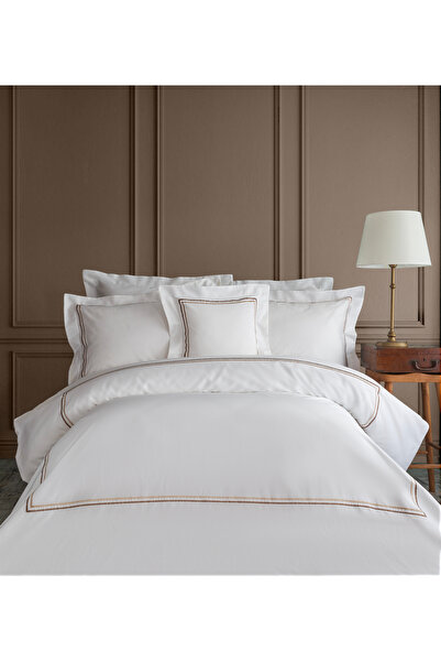 miemaison طقم غطاء لحاف فاخر من هيوستن وايت 120 خيط - مقاس سوبر كينج