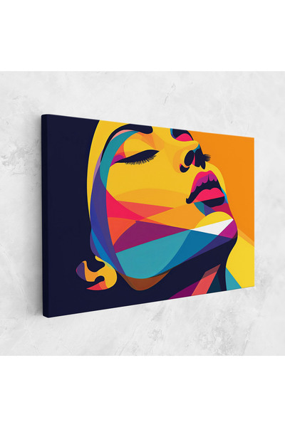 Arthub Canvas Painting, Bedroom And Living Room, Modern, Yellow Pop Face