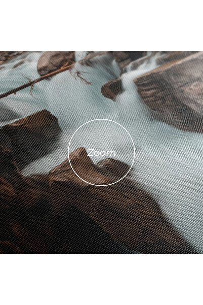 Arthub Canvas Painting, Bedroom And Living Room, Landscapes, Orange Trees Waterfall