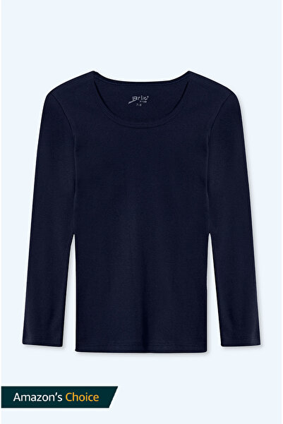 Brix Kız Çocuk Uzun Kollu T-Shirt Lacivert Renk