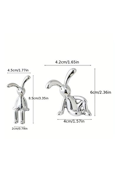 Generic 2-Piece Whimsical Long-Legged Rabbit Car Decor - Adorable Center Console Ornaments for Fun Interior