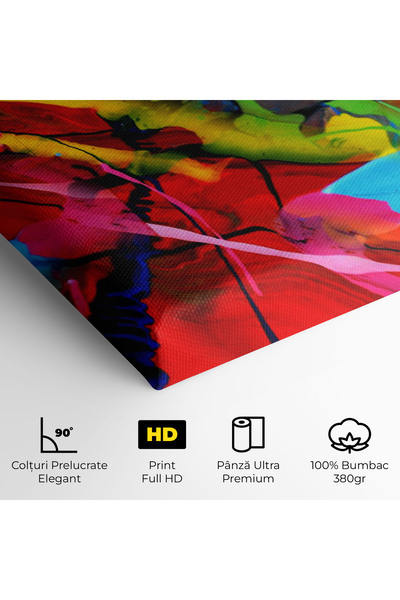 Arthub Canvas Painting, Bedroom And Living Room, Abstract, Hand Draw Red Painting