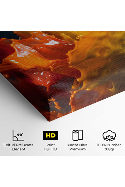 Arthub Canvas Painting, Bedroom And Living Room, Abstract, Colorful Splash Floating