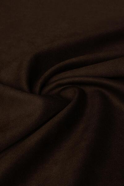 Kumaş Deposu Scuba Suede Brown Knitted Fabric