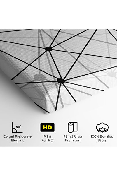 Arthub Canvas Painting, Bedroom And Living Room, Abstract, Black Connecting