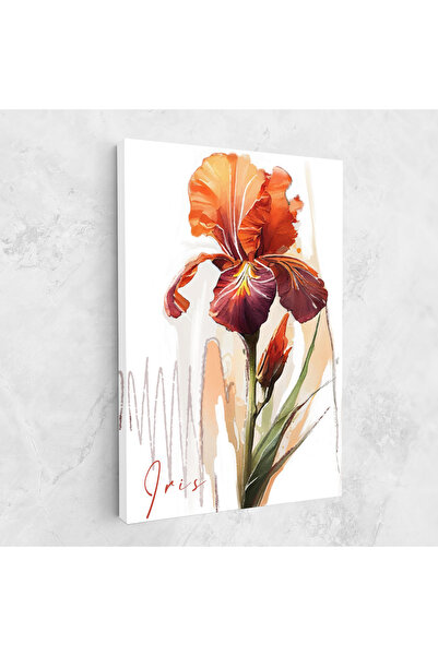 Arthub Canvas Painting, Bedroom And Living Room, Flowers, Orange Iris