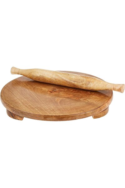 RAJ Wooden Rolling Board and Rolling Pin, 46 cm