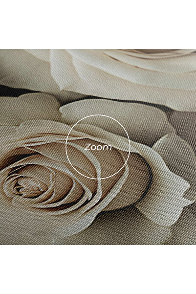 Arthub Canvas Painting, Bedroom And Living Room, Flowers, Cream Roses Close Up