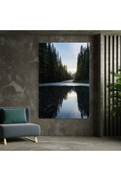 Arthub Canvas Painting, Bedroom And Living Room, Landscapes, Big Lake Forest