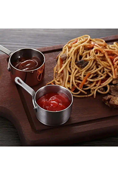 NO BRAND 4pcs Stainless Steel Sauce Bowls, silver, 100ml (Set of 4)