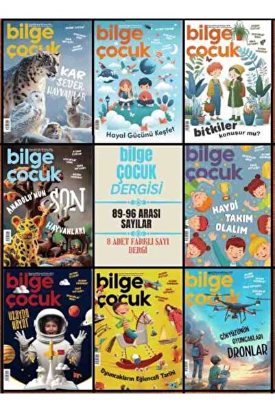 Bilge Çocuk Dergisi Bilge Çocuk 8 Adet Dergi (89-90-91-92-93-94-95-96 Sayılar)