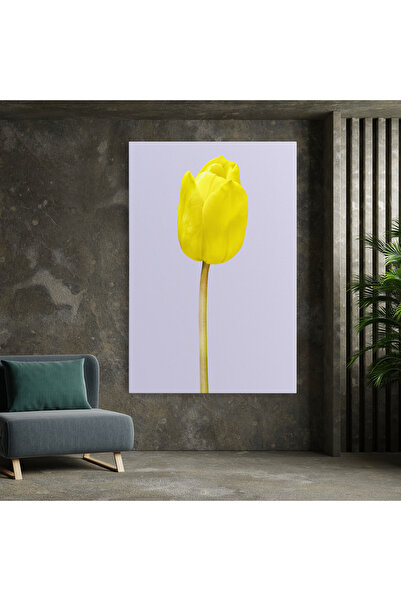 Arthub Canvas Painting, Bedroom And Living Room, Flowers, One Yellow Tulip