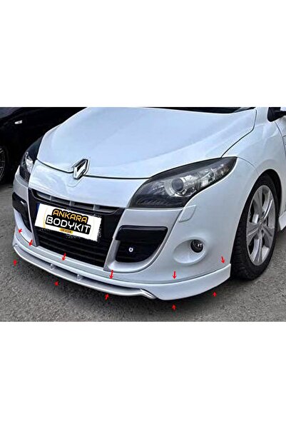 ANKARA BODYKİT MEGANE 3 ÖN TAMPON EKİ 2 PARÇALI - BOYASIZ - FİBERGLASS uyumlu