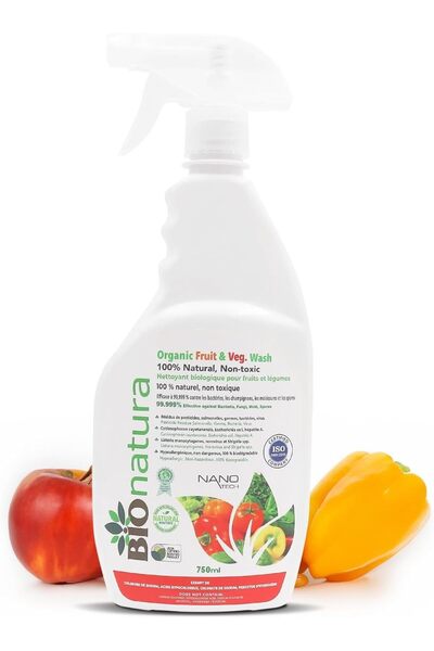 Bionatura Bioneat Organic Fruit & Vegetable Wash - 100% Natural, Non-Toxic - 750 ml