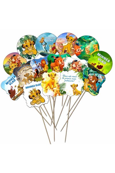 PersonalizatCuStil Set 15 bucati/Decoratiuni Candy Bar cu Lion King Simba