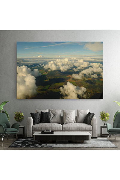 Arthub Canvas Painting, Bedroom And Living Room, Landscapes, Clouds View From Plane