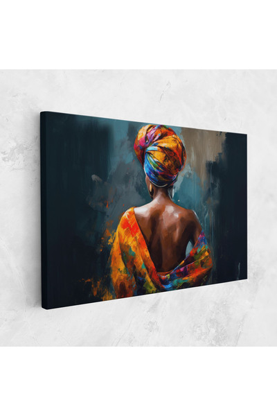 Arthub Tablou Canvas, Dormitor Si Living, Femei, Colorful Turban Woman