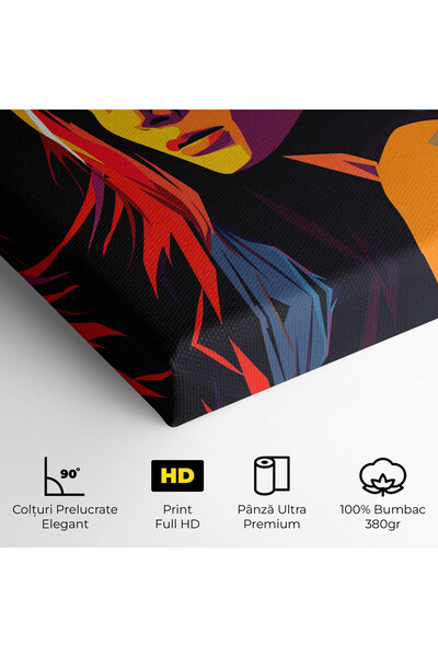 Arthub Canvas Painting, Bedroom And Living Room, Modern, Orange Pop Light