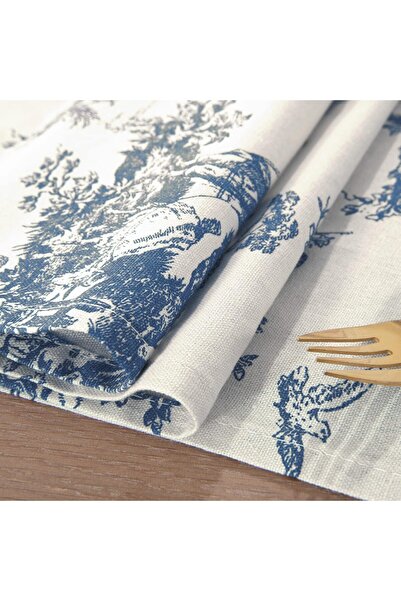 Generic Blue 72-inch Floral Table Runner (Light Blue & Cream) - XTMYI