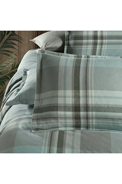 Sarev Lauder Green Flannel Double 100% Cotton Duvet Cover Set