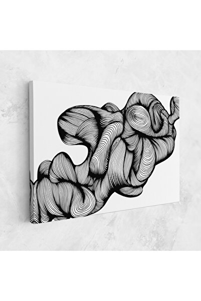 Arthub Canvas Painting, Bedroom And Living Room, Modern, Monochrome Doodle