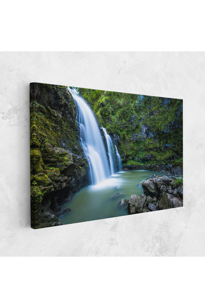 Arthub Canvas Painting, Bedroom And Living Room, Landscapes, Swimming In Waterfall