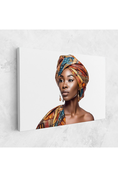 Arthub Tablou Canvas, Dormitor Si Living, Femei, African Woman Turban