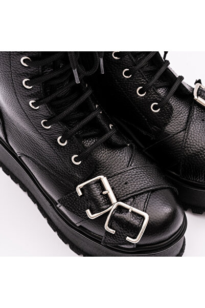 VAGAM Ghete Negre cu Talpa Tip Platforma