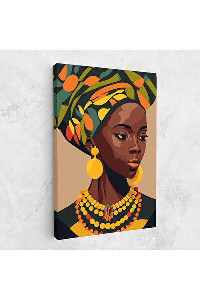 Arthub Canvas Painting, Bedroom And Living Room, Women, African Earrings