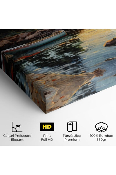 Arthub Canvas Painting, Bedroom And Living Room, Modern, Sunset Sea Art