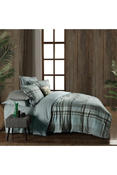 Sarev Lauder Green Flannel Double 100% Cotton Duvet Cover Set