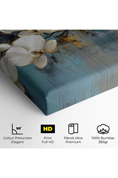 Arthub Canvas Painting, Bedroom And Living Room, Modern, White Orchids Painting