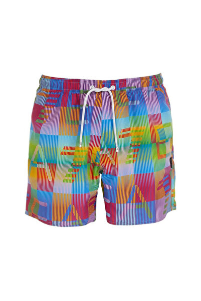EA7 Men's M Graphic Series Boxer Allover Bathing Suit