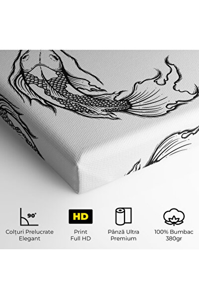 Arthub Canvas Painting, Bedroom And Living Room, Modern, Yin Yang Koi