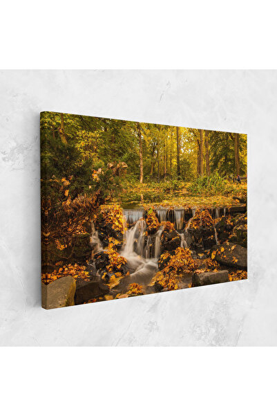 Arthub Canvas Painting, Bedroom And Living Room, Landscapes, Autumn Pretty Waterfall