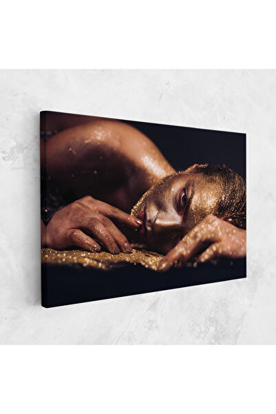 Arthub Tablou Canvas, Dormitor Si Living, Femei, Gold Vogue Woman