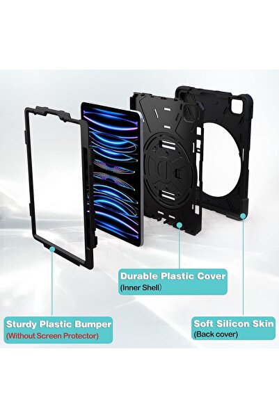 PROCASE iPad Pro 11 Inch Rugged Heavy Duty Shockproof Case - Black