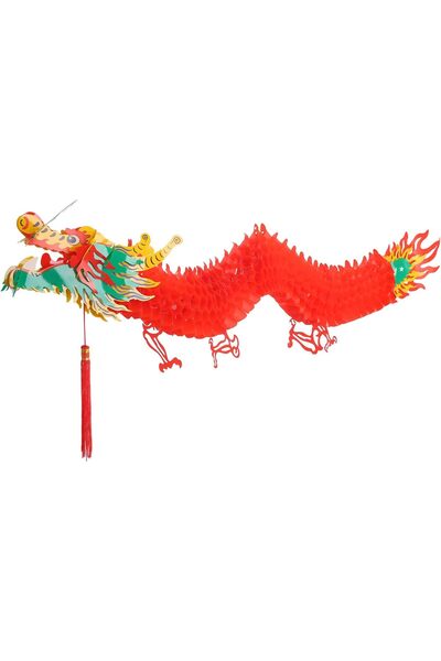 Bememo 3D Hanging Chinese New Year Dragon Decoration (1.8 m)