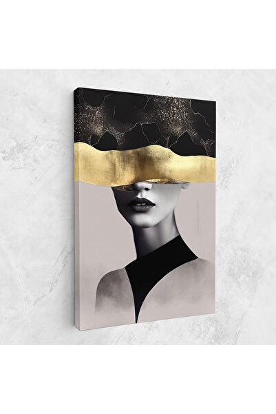 Arthub Canvas Painting, Bedroom And Living Room, Women, Grey Lips