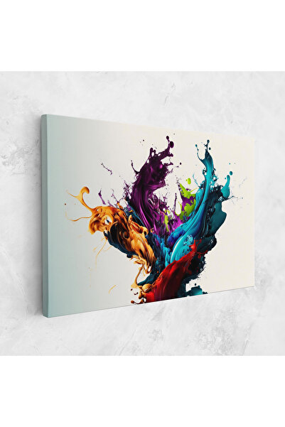 Arthub Tablou Canvas, Dormitor Si Living, Abstracte, Dark Purple Splash