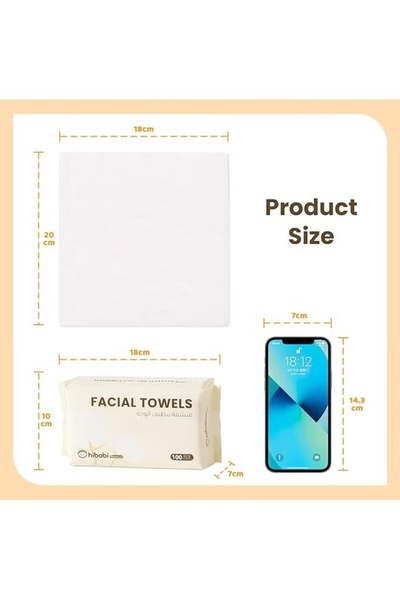 Riolio 24 Pack Disposable Cotton Face Towels 2400pcs Soft Dry Wipes for Women Baby Makeup Remover & Care