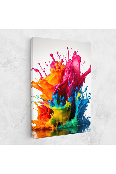 Arthub Tablou Canvas, Dormitor Si Living, Abstracte, Colorful Explosion Paint