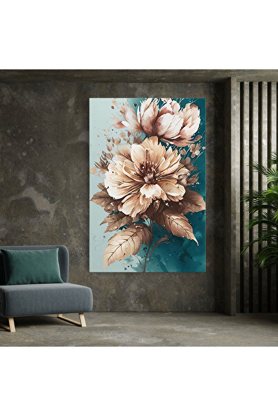 Arthub Canvas Painting, Bedroom And Living Room, Modern, Flower Green Watercolor