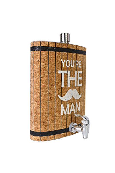 SAFECARE Metal Bottle-Shaped Container with “You’re The Man” Message, 3.8 Liters