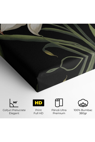 Arthub Canvas Painting, Bedroom And Living Room, Flowers, Columbia White Lily