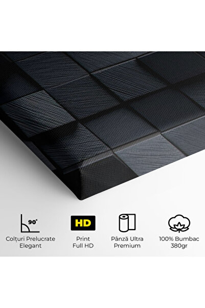 Arthub Canvas Painting, Bedroom And Living Room, Abstract, Black Square Pattern