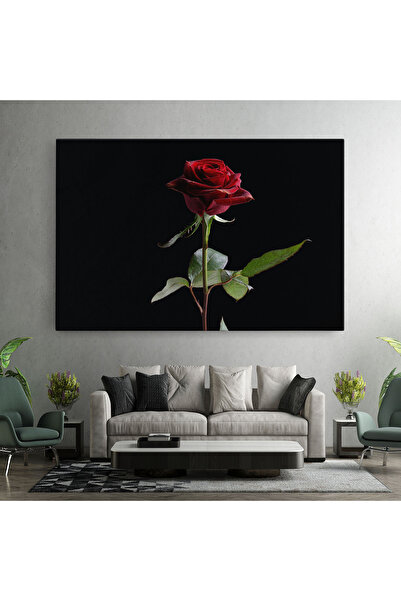 Arthub Canvas Painting, Bedroom And Living Room, Flowers, Beautiful Red Rose