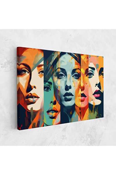 Arthub Canvas Painting, Bedroom And Living Room, Modern, Abstract Face Collage