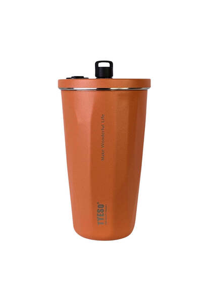 SAFECARE Cup with Straw, 500 ml, Orange