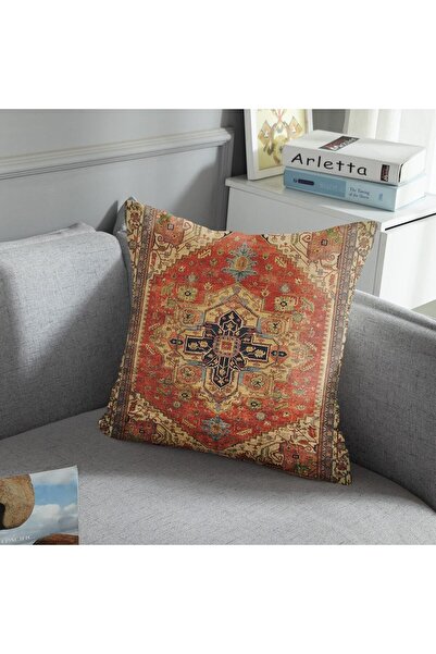 Generic San Worm 4-Pack Decorative Pillow Covers 18×18 in Vintage Turkish Kilim Design, Polyester Blend